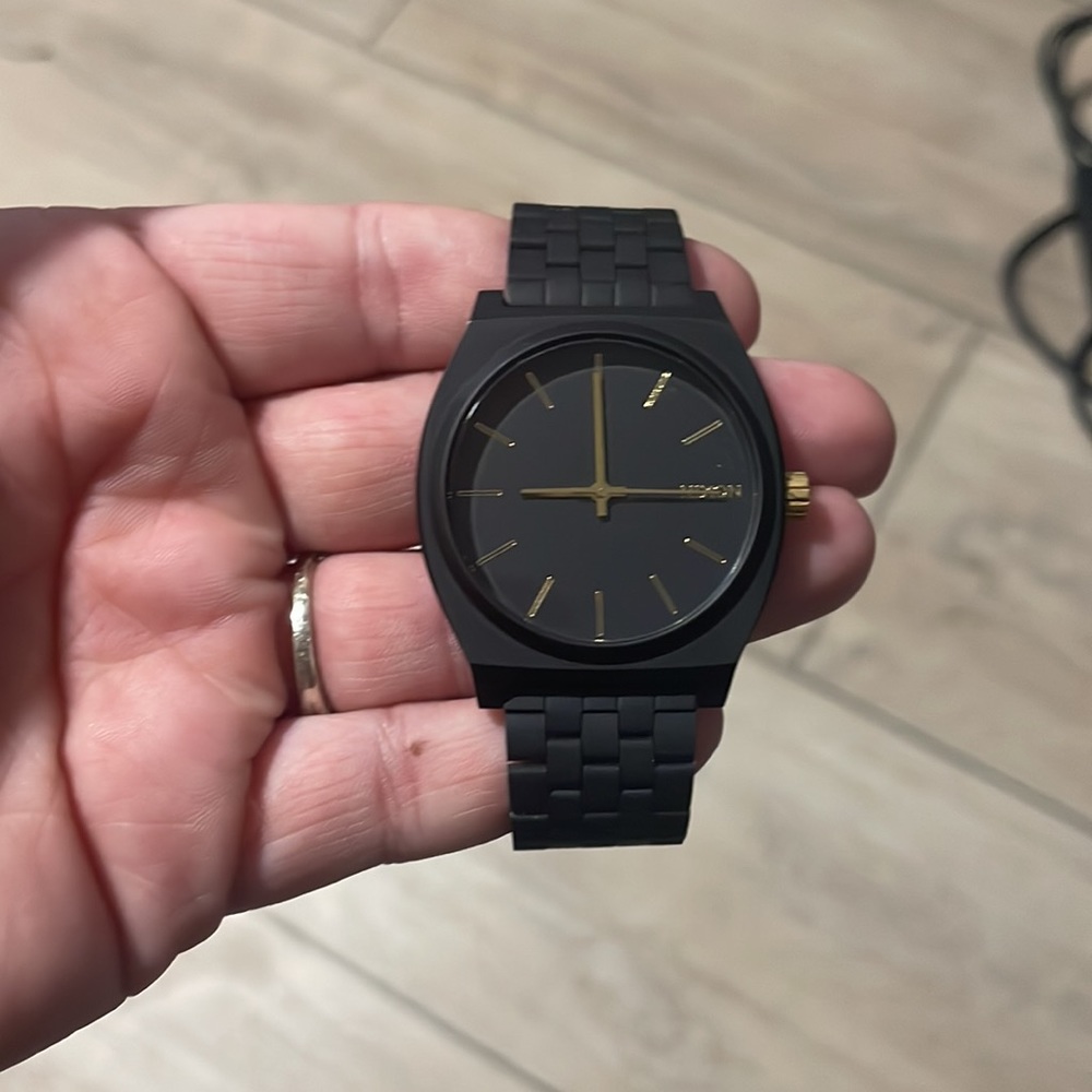 Black & Gold Nixon Watch